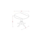 Ensemble table de cuisine ronde avec rallonges et chaises - Table à manger pour petits espaces - Finition bois élégante - Table de 42 po