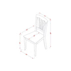 Table à manger 7 pièces ovale en bois massif finition brun selle avec 6 chaises avec