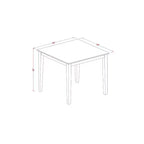 Ensemble de salle à manger vintage 3 pièces - Table de cuisine et 2 chaises Parsons - Fini blanc lin