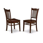 Ensemble de salle à manger rond - Table de cuisine de 42 pouces avec 2 chaises - Finition blanc lin
