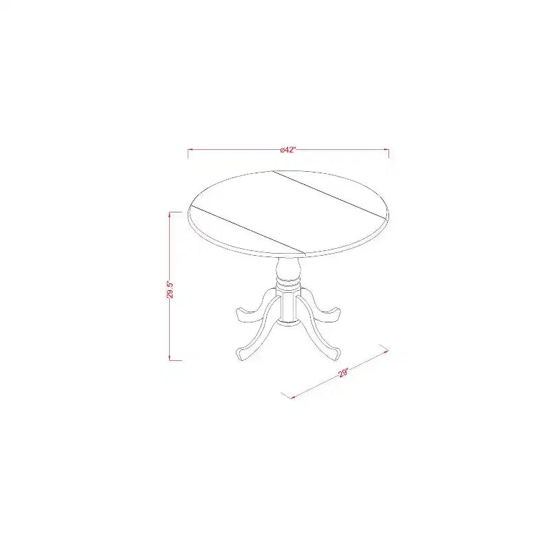 Ensemble petite table de cuisine - Table ronde à abattants et chaises de dînette - Meuble de salle à manger compact