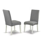 Table à manger 5 pièces rectangulaire avec plateau en bois massif finition chêne naturel et 4 chaises avec