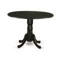 Retro Dining Set 3 Piece - Round Table & 2 Linen Chairs - 42 Inch Kitchen Table