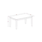 Ensemble de salle à manger du sud-ouest - Table et chaises 5 pièces - Finition noire - Coin repas de cuisine