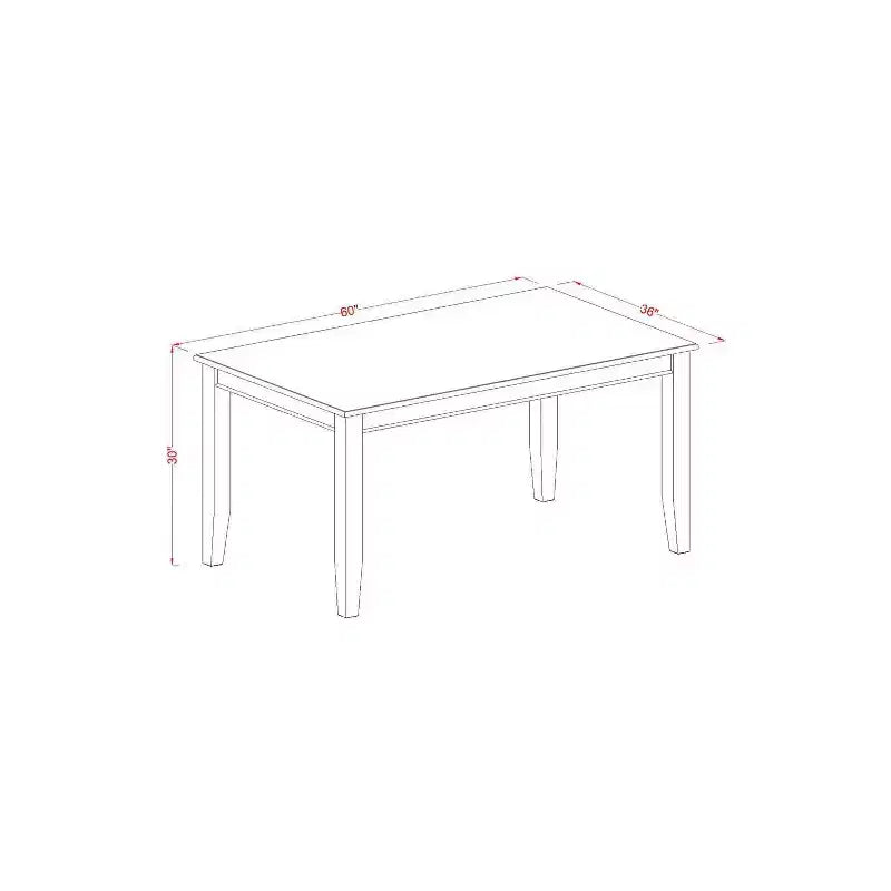 Ensemble de salle à manger du sud-ouest - Table et chaises 5 pièces - Finition noire - Coin repas de cuisine