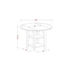 Ensemble de salle à manger rond 5 pièces - Table de 50 à 107 cm avec rallonges escamotables et 4 chaises