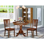 Ensemble table à manger ronde - Table de 36 pouces avec 2 chaises - Ensemble dînette de cuisine