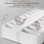 Étagère à chaussures pliable à 9 niveaux pour placard avec roulettes, meuble de rangement à chaussures pliable pour 18 paires avec couvercles et porte transparente magnétique
