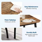 Ensemble table à manger de style banc Table à manger en bois avec 2 bancs Ensemble table et chaises pour 4 à 6 personnes Convient aux cuisines, appartements et studios