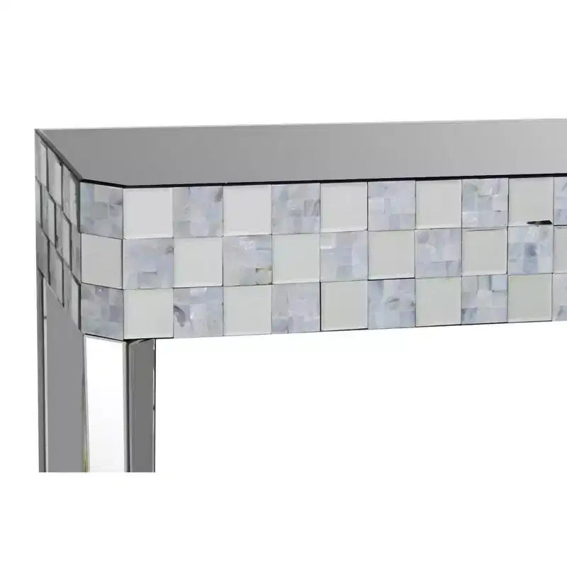 Console Royal Hampton à motif carreaux de forme rectangulaire, transparente