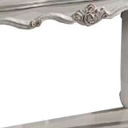 Console de canapé Royal Hampton de 58 pouces, pieds roulés classiques, or brossé, étagère