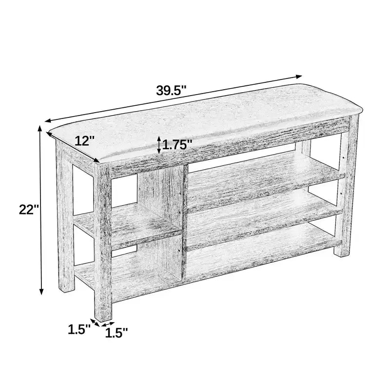 Banc à chaussures Homy Casa avec plateau relevable, étagères inférieures réglables et rangement dissimulé, petit espace, cadeau de Noël, marron vintage