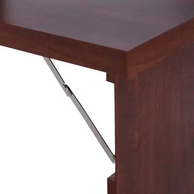 Bureau mural pliant convertible - Bureau flottant fonctionnel avec étagère de rangement pour bureau à domicile