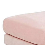 Pouf modulaire Royal Hampton de 32 pouces, coussin carré, pieds en bois, rose poudré