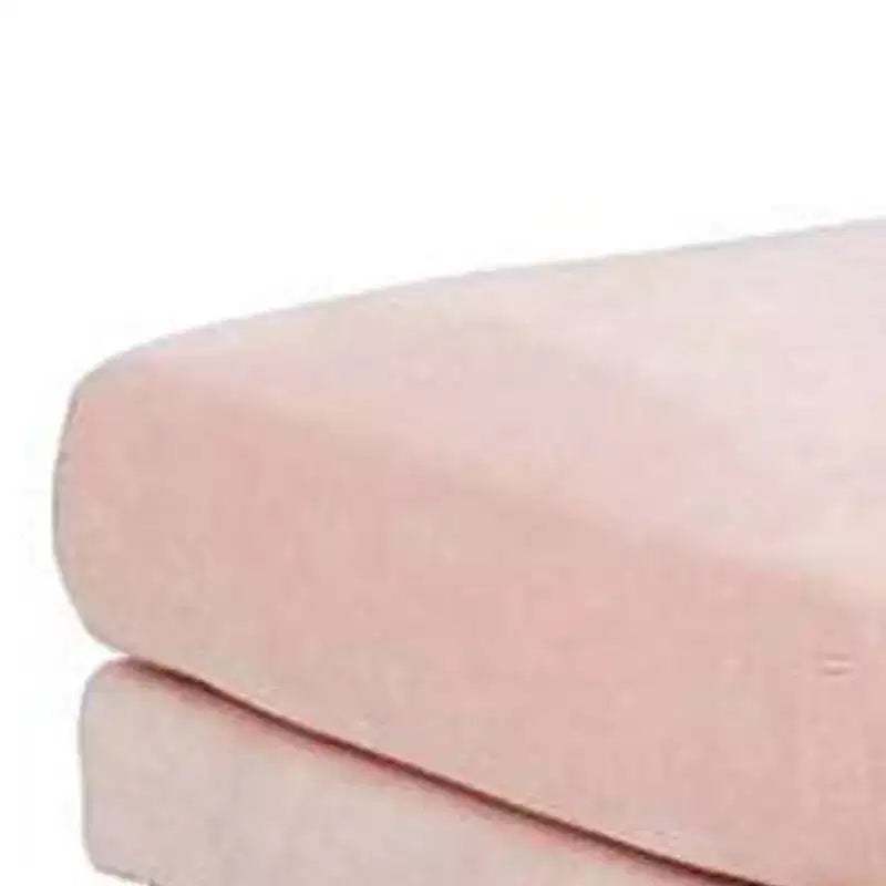 Pouf modulaire Royal Hampton de 32 pouces, coussin carré, pieds en bois, rose poudré