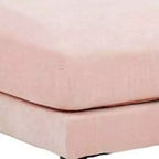 Pouf modulaire Royal Hampton de 32 pouces, coussin carré, pieds en bois, rose poudré