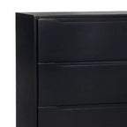 Commode 4 tiroirs Royal Hampton en bois avec pieds ronds fuselés, Noir