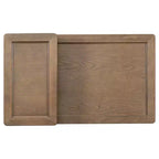Table basse à 2 niveaux avec tiroir en rotin, table centrale carrée en bois avec étagère de rangement et 2 plateaux pour le salon