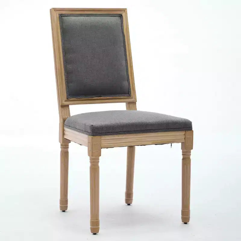 Lot de 2 chaises de salle à manger en bois de style ferme avec assise et dossier rembourrés, chaises d'appoint sans accoudoirs pour salle à manger, cuisine ou salon-Panipeachy