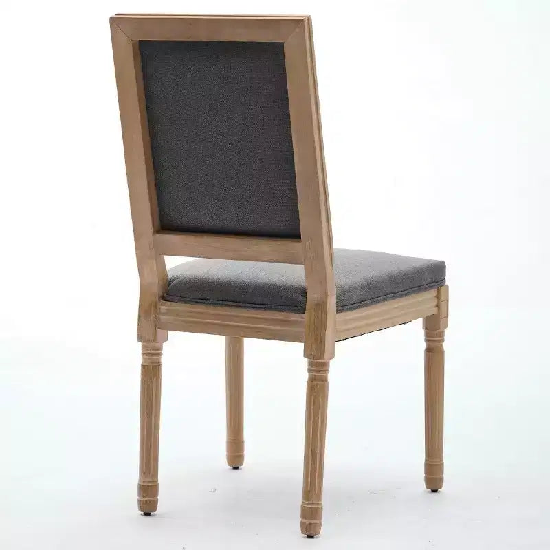 Lot de 2 chaises de salle à manger en bois de style ferme avec assise et dossier rembourrés, chaises d'appoint sans accoudoirs pour salle à manger, cuisine ou salon-Panipeachy