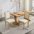Lot de 2 chaises de salle à manger en bois de style ferme avec assise et dossier rembourrés, chaises d'appoint sans accoudoirs pour salle à manger, cuisine ou salon-Panipeachy