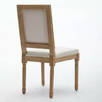 Lot de 2 chaises de salle à manger en bois de style ferme avec assise et dossier rembourrés, chaises d'appoint sans accoudoirs pour salle à manger, cuisine ou salon-Panipeachy