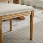 Lot de 2 chaises de salle à manger en bois de style ferme avec assise et dossier rembourrés, chaises d'appoint sans accoudoirs pour salle à manger, cuisine ou salon-Panipeachy