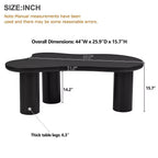 Table Basse en Forme de Nuage 37W avec 3 Pieds, Table Basse Unique, Table Basse Abstraite Irrégulière, Table Basse pour Salon - Panipeachy