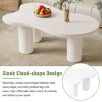 Table Basse en Forme de Nuage 37W avec 3 Pieds, Table Basse Unique, Table Basse Abstraite Irrégulière, Table Basse pour Salon - Panipeachy