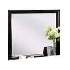 Miroir de courtoisie de commode Royal Hampton, cadre en bois massif noir moderne de 40 pouces