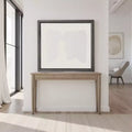Royal Hampton Dresser Vanity Mirror, 39 Inch Contemporary Gray Wood Frame
