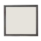 Miroir de coiffeuse Royal Hampton, cadre en bois gris contemporain de 39 pouces