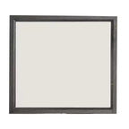 Miroir de coiffeuse Royal Hampton, cadre en bois gris contemporain de 39 pouces