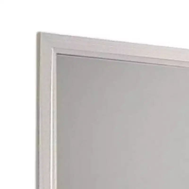 Miroir de courtoisie Royal Hampton, cadre en bois blanc de style moderne de 39 pouces