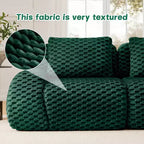 146 Canapé modulable en U, flanelle, 4 places, avec pouf, boucle, aucun assemblage requis, vert
