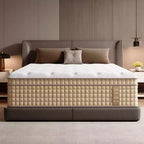 Matelas hybride Whisen 14 Queen, matelas à isolation de mouvement, matelas en mousse à mémoire de forme, ressorts ensachés