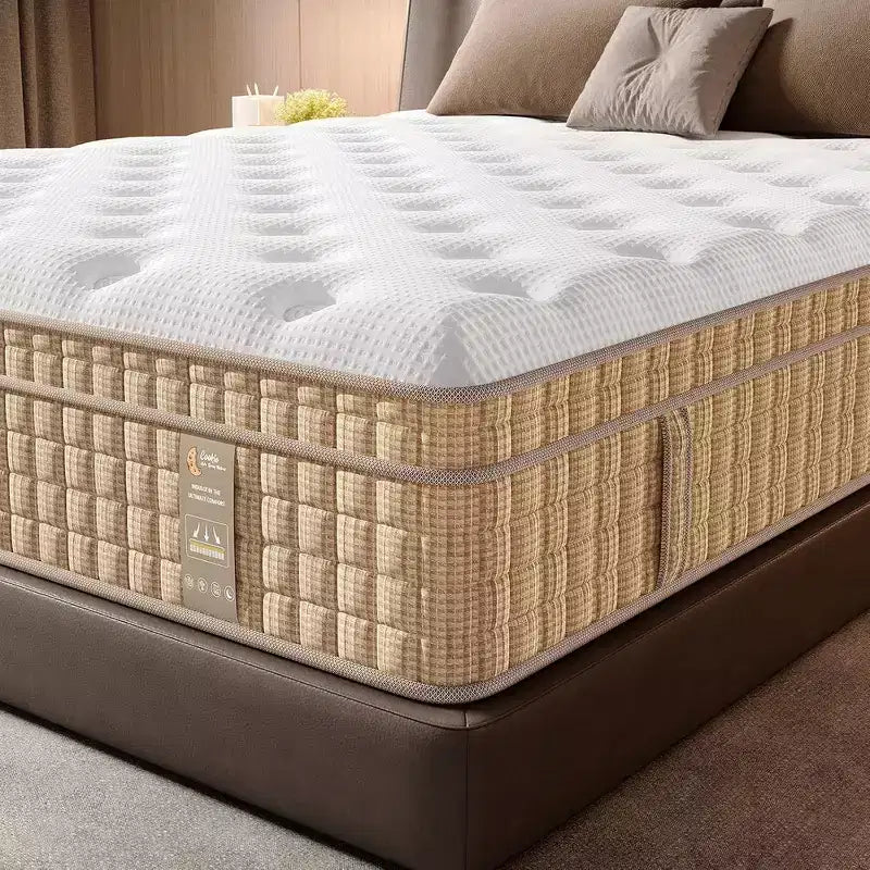 Matelas hybride Whisen 14 Queen, matelas à isolation de mouvement, matelas en mousse à mémoire de forme, ressorts ensachés