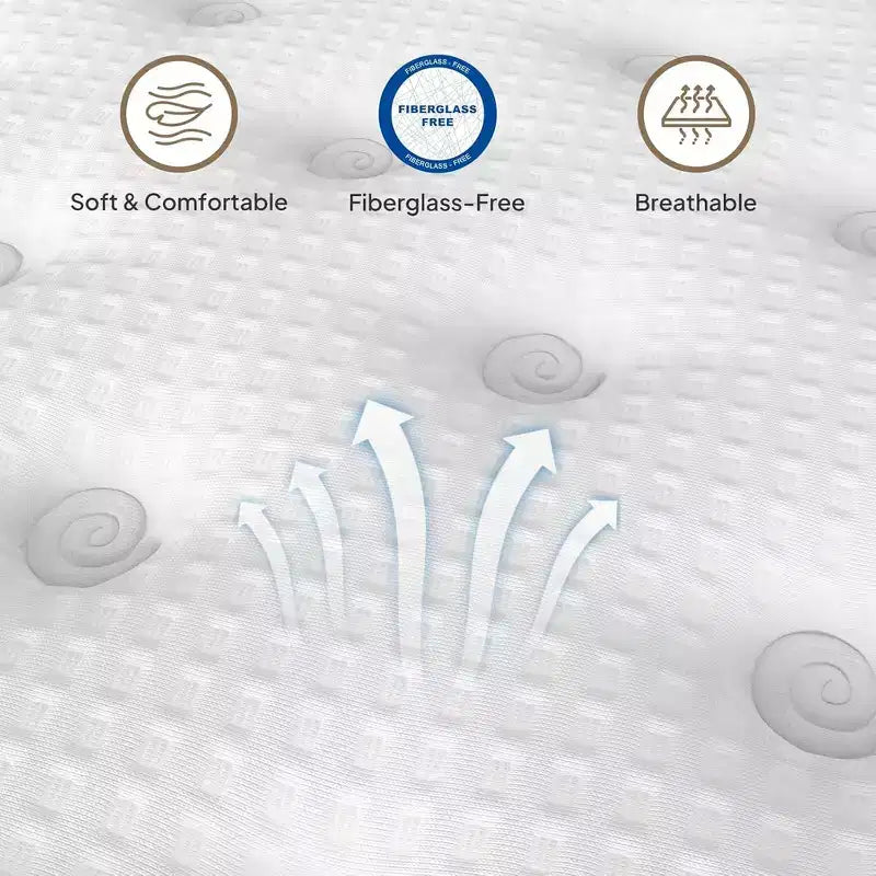 Matelas hybride Whisen 14 Queen, matelas à isolation de mouvement, matelas en mousse à mémoire de forme, ressorts ensachés
