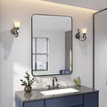 Miroir mural de salle de bain TUYOHW 24x36 pouces, miroir mural de courtoisie rectangulaire moderne avec cadre en métal pour salle de bain, chambre à coucher