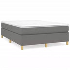 Cadre de lit Tissu gris foncé (100 % polyester), contreplaqué, bois composite
