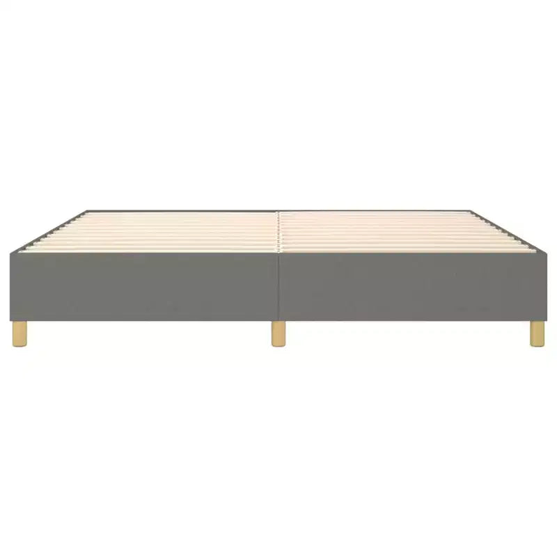 Cadre de lit Tissu gris foncé (100 % polyester), contreplaqué, bois composite