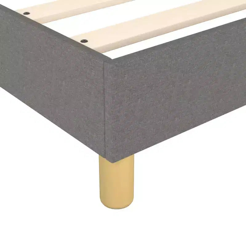 Cadre de lit Tissu gris foncé (100 % polyester), contreplaqué, bois composite
