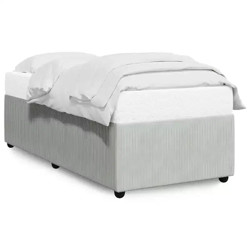 Cadre de lit robuste rectangulaire moderne Twin XL Gris clair