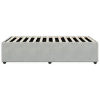 Cadre de lit robuste rectangulaire moderne Twin XL Gris clair