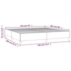 Cadre de lit Cuir synthétique blanc, contreplaqué, bois manufacturé King