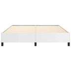 Cadre de lit Cuir synthétique blanc, contreplaqué, bois manufacturé King