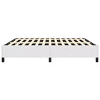 Cadre de lit Cuir synthétique blanc, contreplaqué, bois manufacturé King