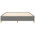 Structure de lit Gris foncé Tissu polyester, contreplaqué, bois composite King
