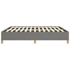 Structure de lit Gris foncé Tissu polyester, contreplaqué, bois composite King