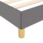 Structure de lit Gris foncé Tissu polyester, contreplaqué, bois composite King